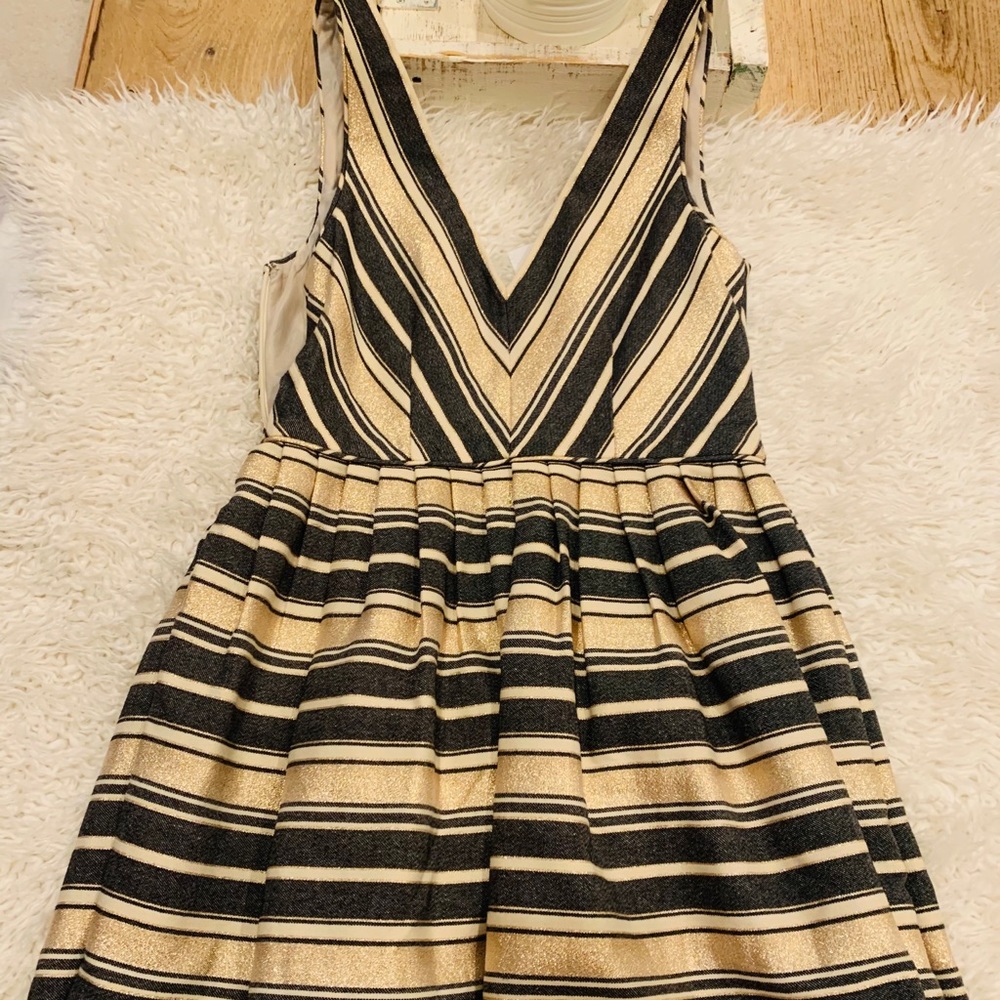 JCREW Factory double V striped Party dress